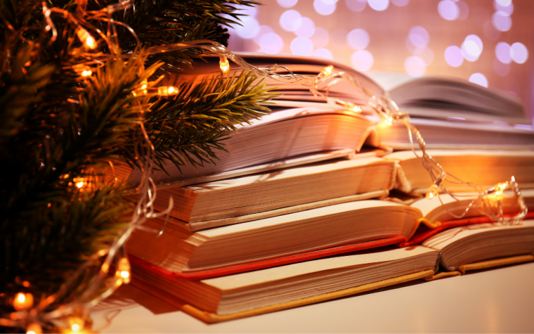 Snapshot 11 Dec - Books and Christmas Tree